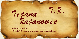 Tijana Rajanović vizit kartica